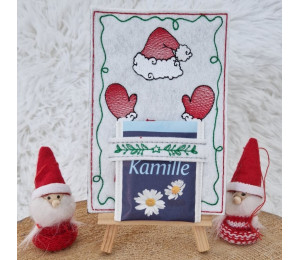 ADVENTSKALENDER 18. Dezember - Stickserie ITH Postkarte Teebeutel